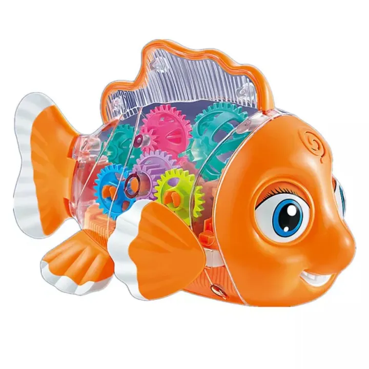 Transparent Gear Fish Toy, Baby