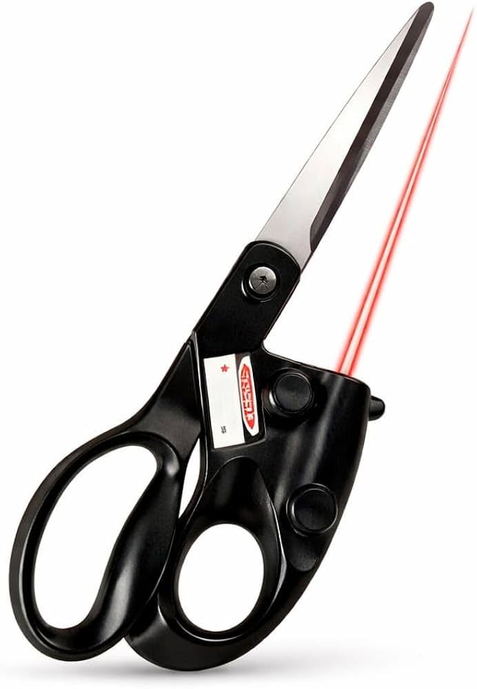 New Professional Laser Guided Scissors Infrared Scissors Home Crafts Multifunctional Scissors