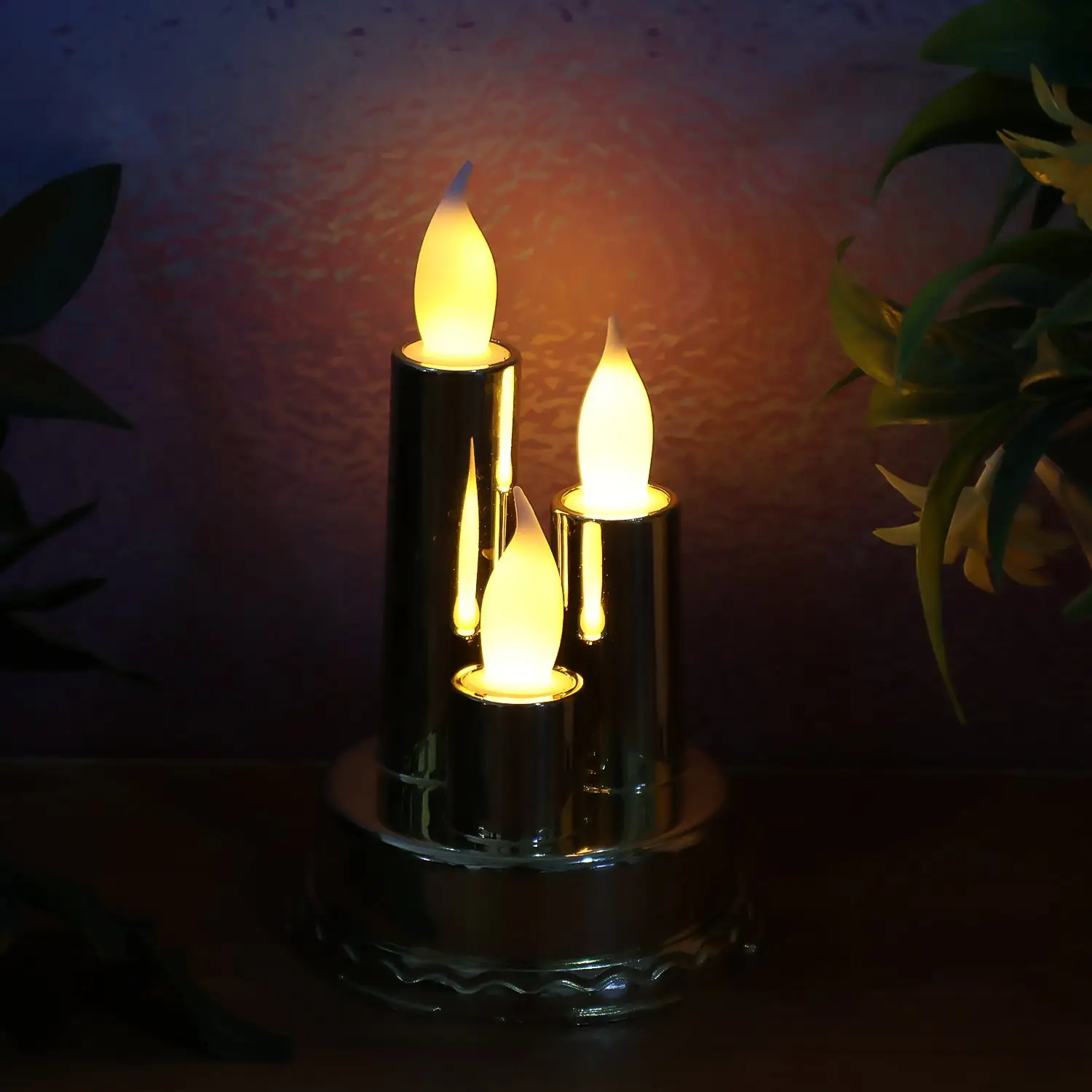 Creative Artificial LED Long Pole Flameless Electronic Candle Light Warm White Christmas Taper Candles Lamp