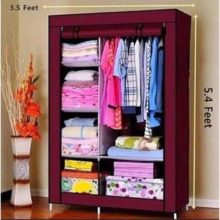 Portable cloth storage wardrobe Fabric almari