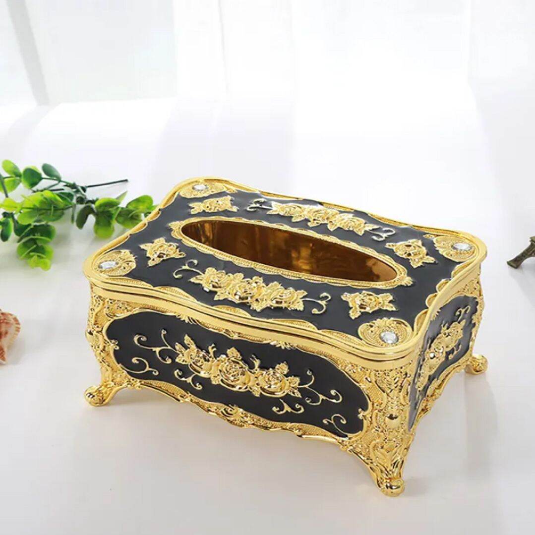 Tissue Box holder Golden