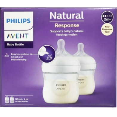 Philips Avent Philips Avent Natural Feeder Bottle 0 month Plus Baby Feeder 125 ml (Pack Of 2)