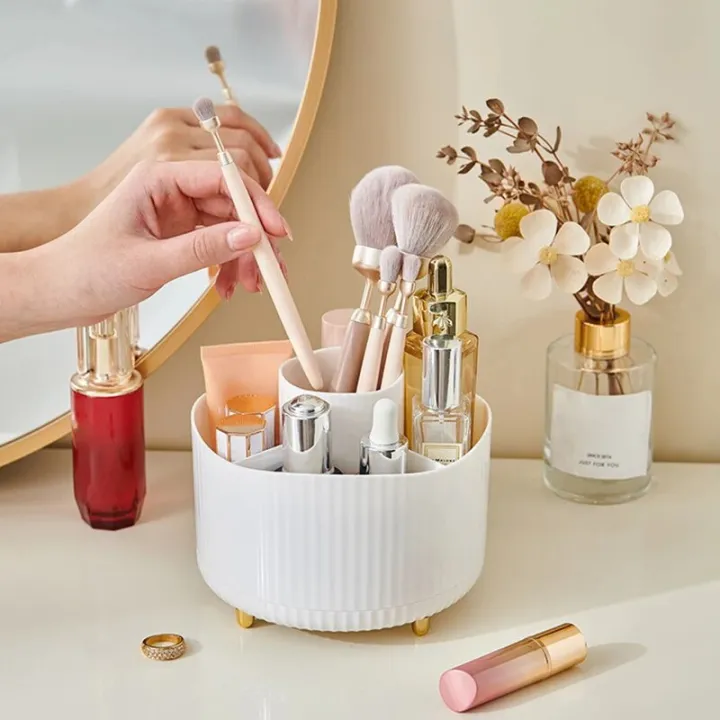 360° Rotating Makeup Brush Storage Box