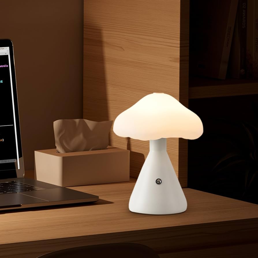 Mushroom Table Lamp,USB Charging Mushroom Desk Lamp